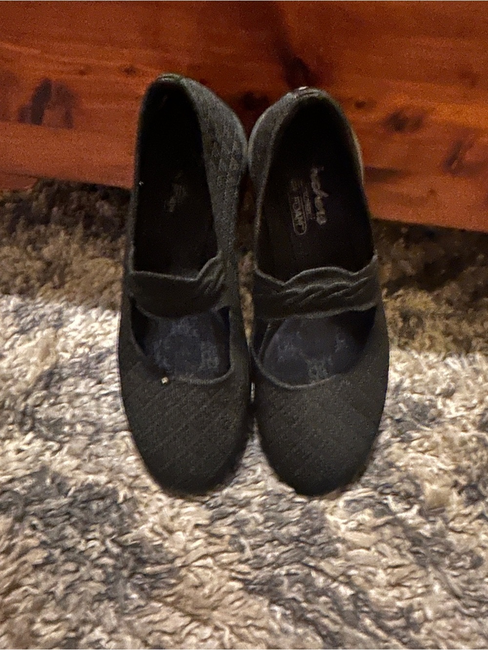 Skechers Black Mary Jane Flats with Strap